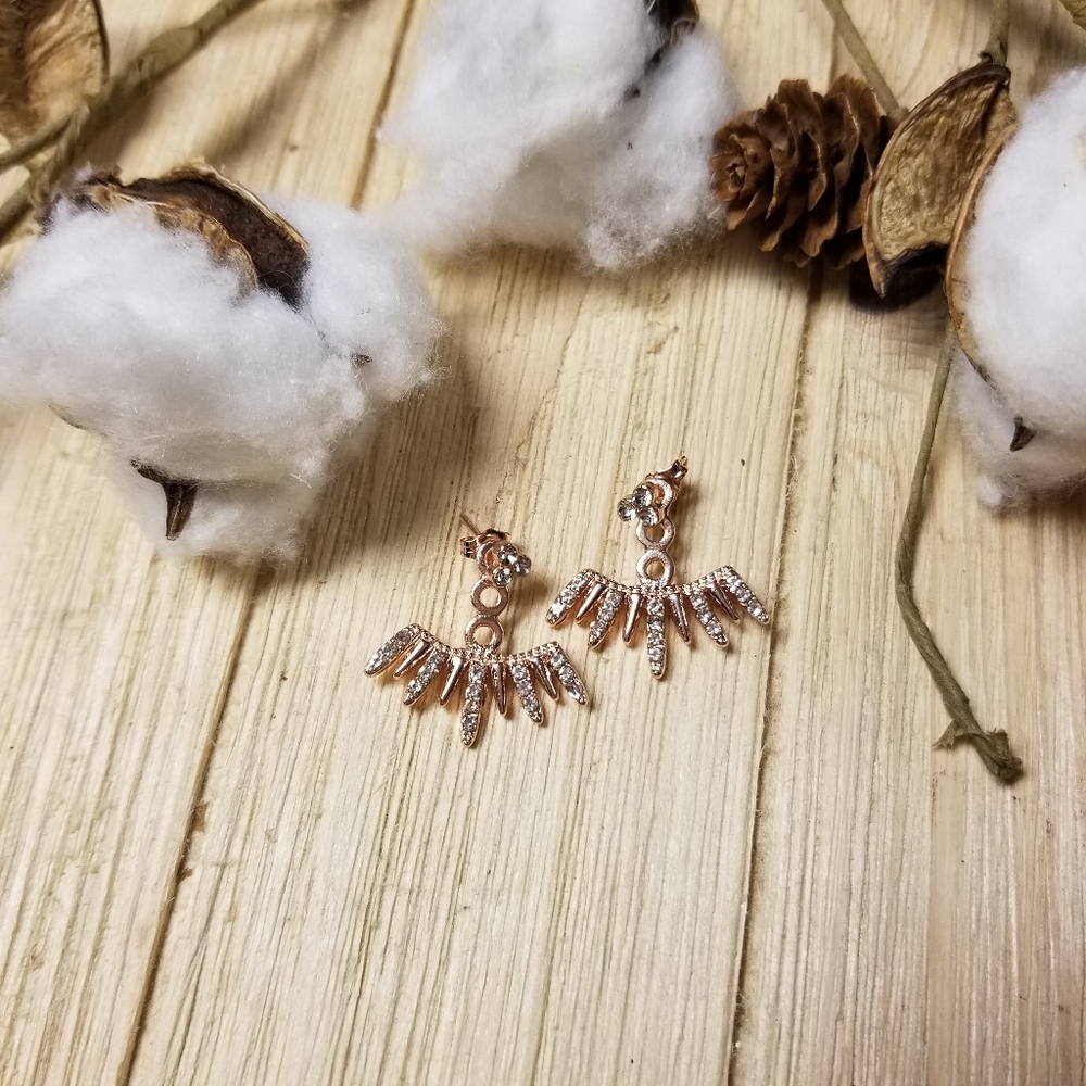 Beautiful Earrings in ROSE GOLD - Picture 3 of 11